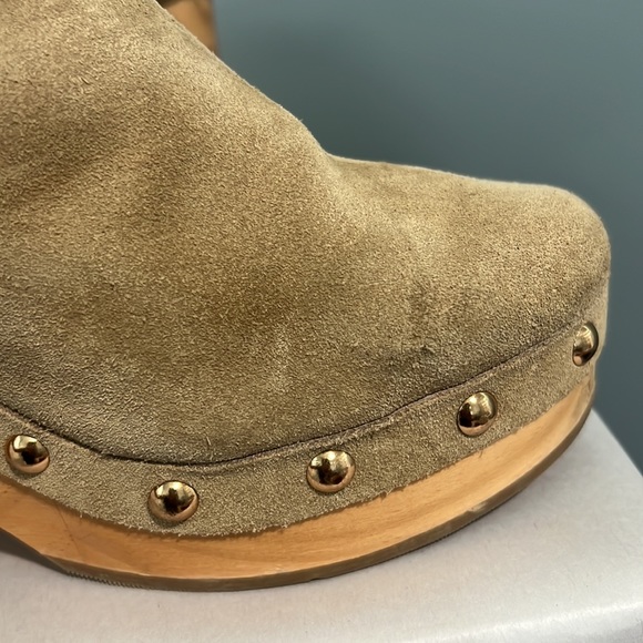 Steve Madden Hilde Suede Heeled Mule Clog - Picture 10 of 14